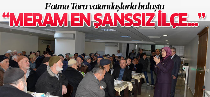 Toru vatandaşlarla buluştu