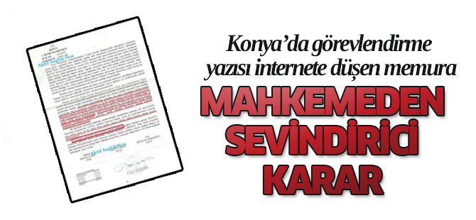 Konya'da görevlendirme yazısı internete düşen...