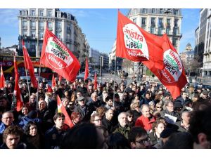 Yunan hükümetine destek gösterisi