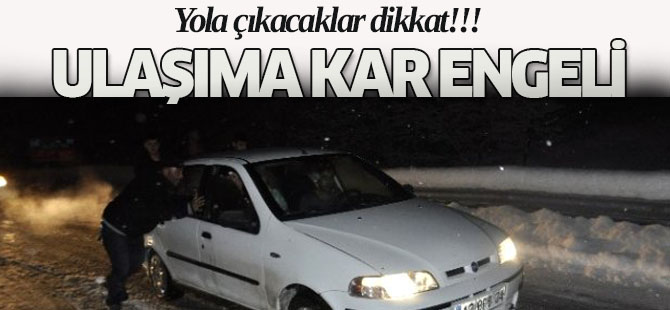 Yola çıkacaklar dikkat!!! Seydişehir'de Ulaşıma Kar Engeli