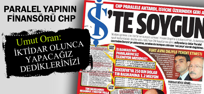 Paralel Yapı'ya İş Bankası'ndan para iddiası