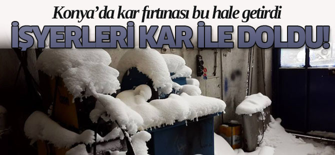 Kar fırtınası dükkanları bu hale getirdi