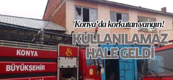 Konya'da Korkutan Yangın
