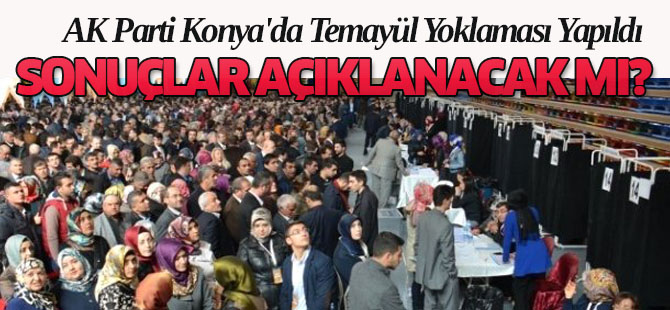 AK Parti Konya'da Temayül Yapıldı: Sonuçlar...