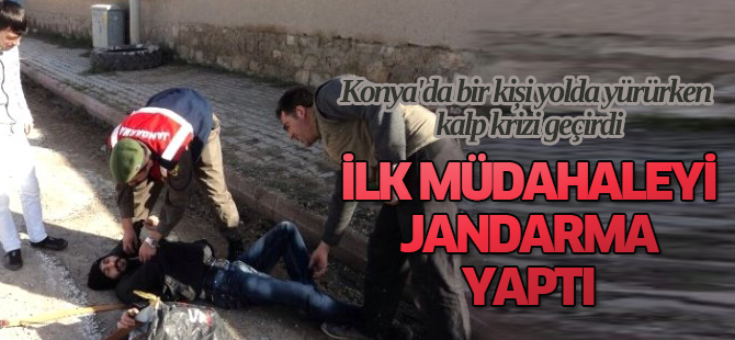 Konya'da bir kişi yolda yürürken kalp krizi geçirdi