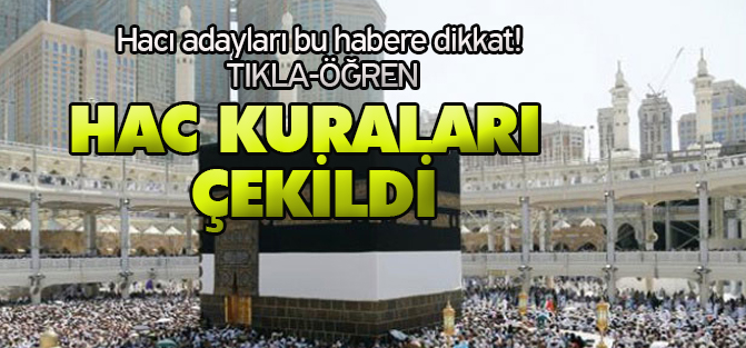 2015 Hac kuraları çekildi