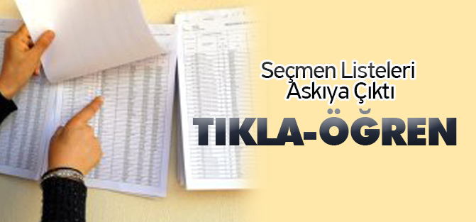 Seçmen Listeleri Askıya Çıktı