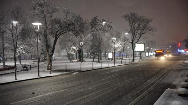 Konya'da Ulaşıma Kar Engeli