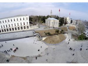 Tarihi Beyazıt Meydanı havadan görüntülendi