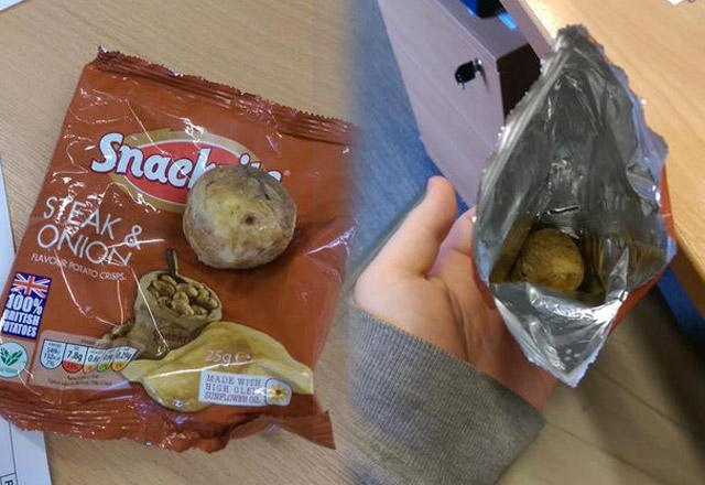 Cips paketini açınca şok oldu