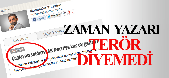 Mümtazer Türköne "terör" diyemedi