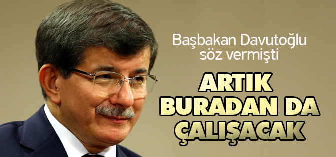 Davutoğlu artık buradan da çalışacak!