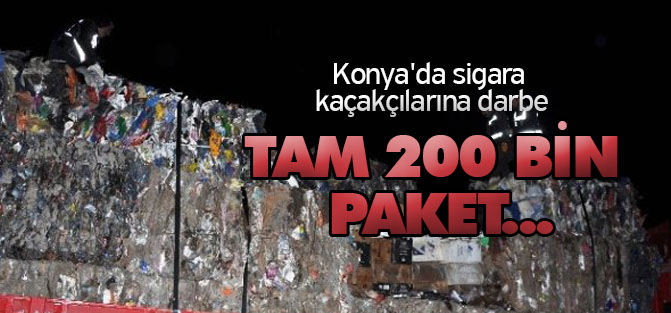 Konya'da Sigara Kaçakçılarına Darbe