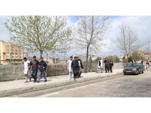 Görme engelli futbolculardan protesto