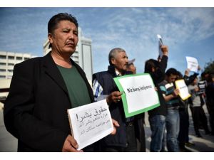 Mersin'de, kaçırılan Afganlar için eylem yapıldı