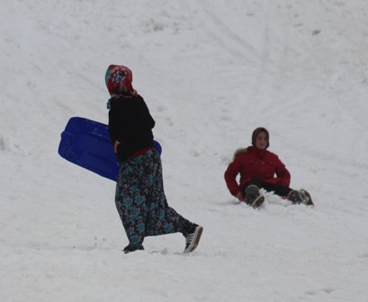 Konya'da şalvarla "kayak" tanıtımı