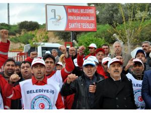 İzmir'de işten çıkarılan işçiler için eylem