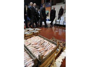 Kocaeli Valisi Güzeloğlu, balık halinde mezatı başlattı