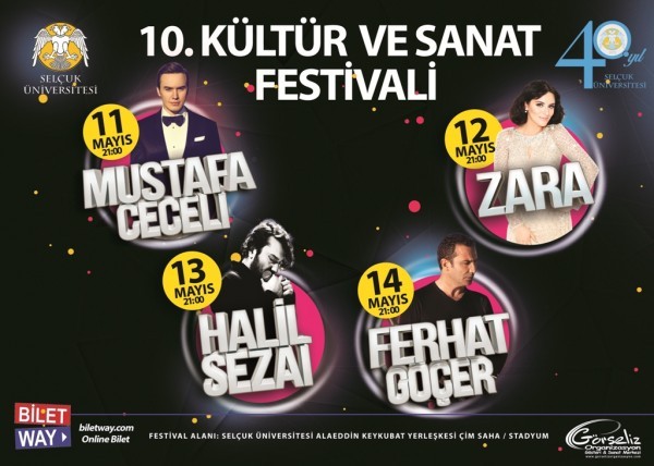 İşte Selçuk Üniversitesi 10. Kültür ve Sanat Festivali takvimi