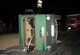 Kamyonetin freni patladı: 1 yaralı