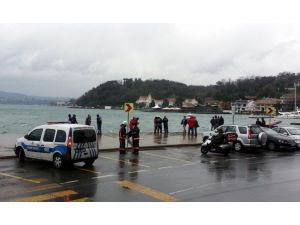 Sarıyer'de otomobil denize düştü