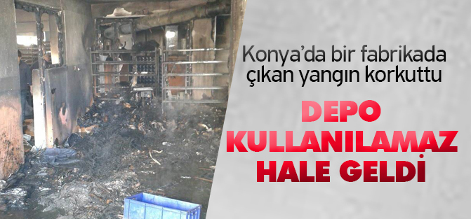 Konya'da Tüfek fabrikasındaki yangın korkuttu