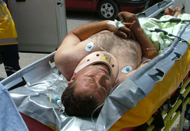 Biçerdöverin tekerliği üzerinden geçti