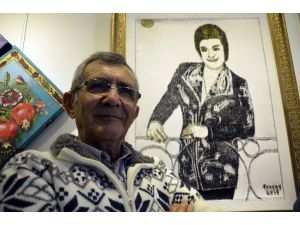Binlerce Toplu İğneden Zeki Müren Tablosu Yaptı