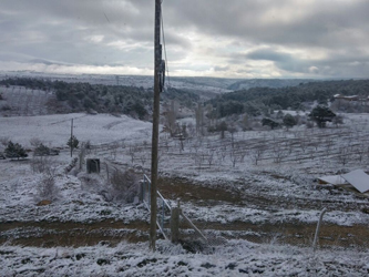 Derbent’e kar yağdı