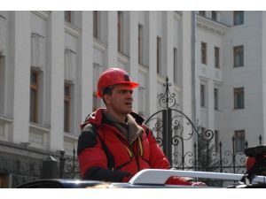 Ukrayna'da Maden İşçileri Eylem Yaptı