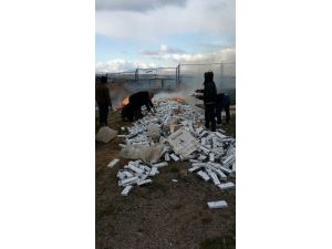 Kangal'da Kaçak Sigaralar İmha Edildi