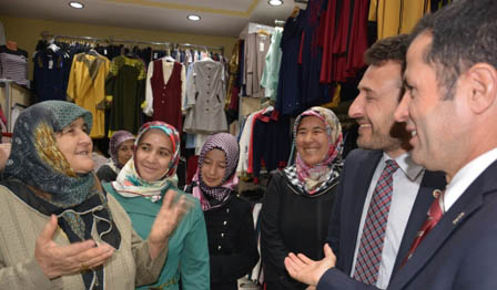 Altunyaldız, Çumra’da esnaf ziyareti yaptı