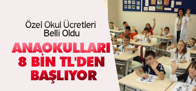 Özel Okul Ücretleri Belli Oldu; Anaokulları 8 Bin TL'den Başlıyor