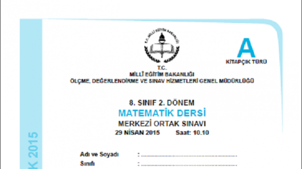 TEOG 8. sınıf 'A kitapçık' soruları ve cevapları - 2015