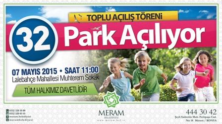 32 park hizmete açılıyor