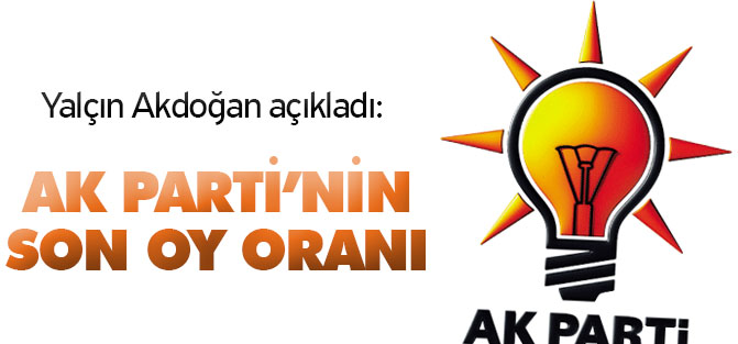 AK Parti'nin oy oranını açıkladı