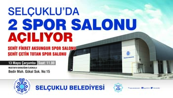 Selçuklu’da 2 spor salonu açılıyor