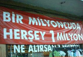'Ne alırsan 1 YTL' marketlere de sıçradı