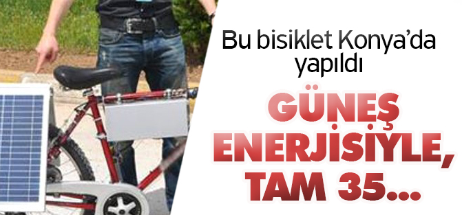 Üniversite Öğrencisi, Güneş Enerjisiyle Çalışan Bisiklet Yaptı