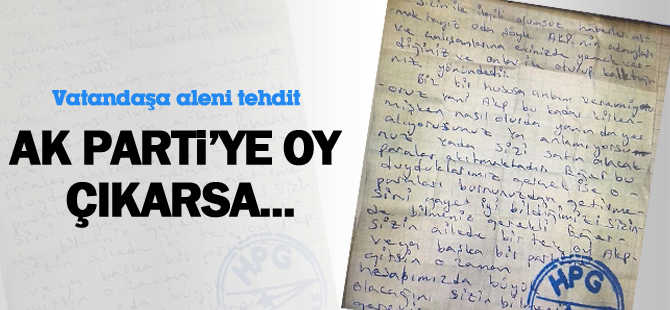 HPG'den aleni tehdit