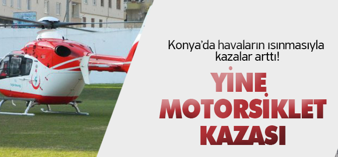 Motorsikletle direğe çarpan çocuk ağır yaralandı