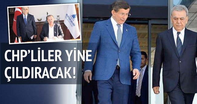 Aziz Kocaoğlu bu kez Davutoğlu'nu karşıladı