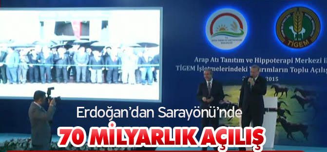 Cumhurbaşkanı Erdoğan'dan Sarayönü'nde dev açılış