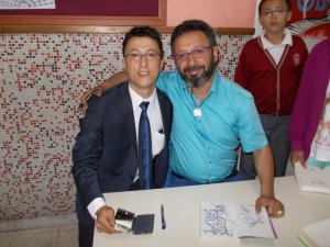 Yazar Sinan Yağmur, Alparslan Ortaokulu’nun konuğu oldu