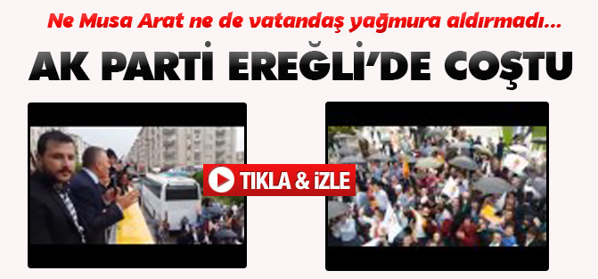 Ne Musa Arat, ne de vatandaş yağmura aldırmadı...