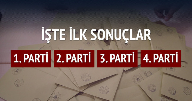 7 Haziran 2015 seçim sonuçları! İlk sonuçlar gelmeye başladı