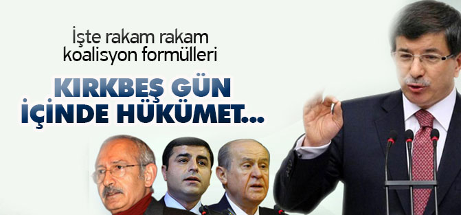 İşte rakam rakam koalisyon formülleri