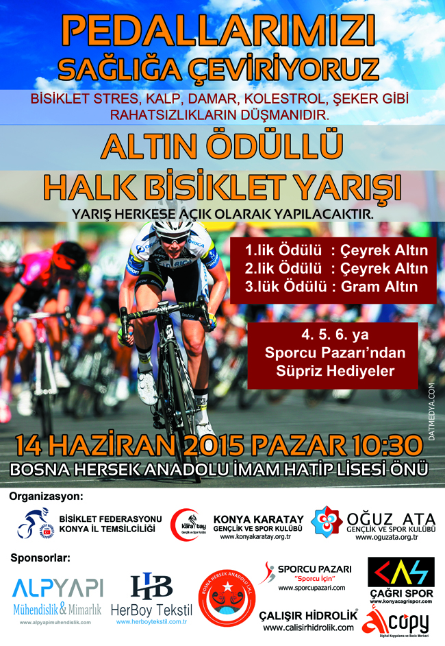 Altın ödüllü halk bisiklet yarışı düzenlenecek