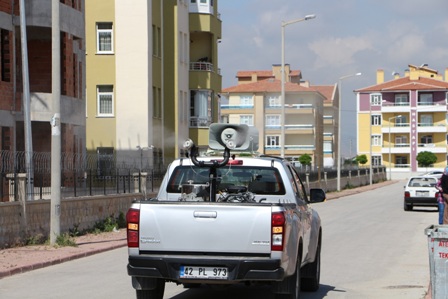 Haşerelere karşı Karatay ilaçlanıyor