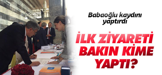 Babaoğlu kaydını yaptırdı